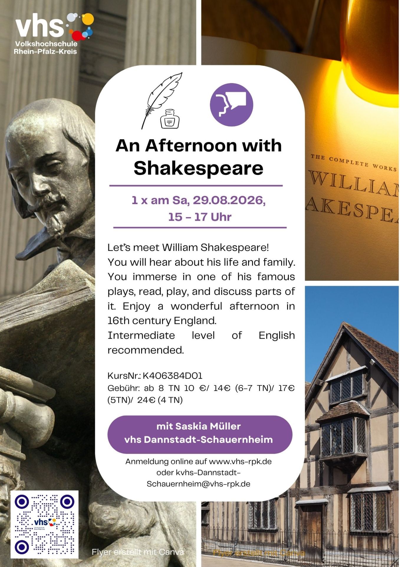Shakespeare Afternoon Flyer - 1