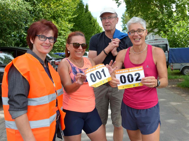 Sportler des 1. Sommerbiathlon des Sport-Wochenendes.