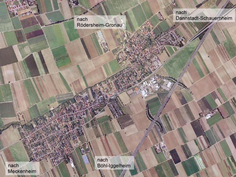 Luftbild der Ortsgemeinde Hochdorf-Assenheim